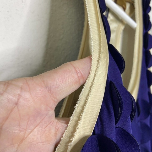 Ali Ro Circle Dot Applique Racerback Purple Blue Dress 0 - Picture 4 of 9